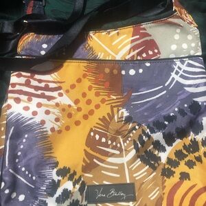 Vera Bradley Artistic Yellow and Purple Crossbody Bag